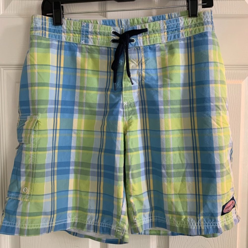 VINEYARD VINES~Size 32~Green/Blue Board Shorts